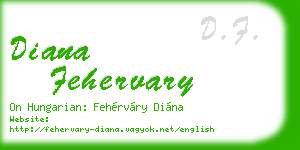 diana fehervary business card